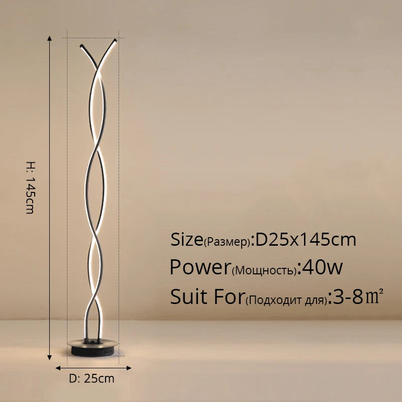 Modern designer floor lamp for stylish indoor lighting