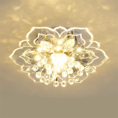 Crystal flower ceiling lamp colourful indoor chandelier