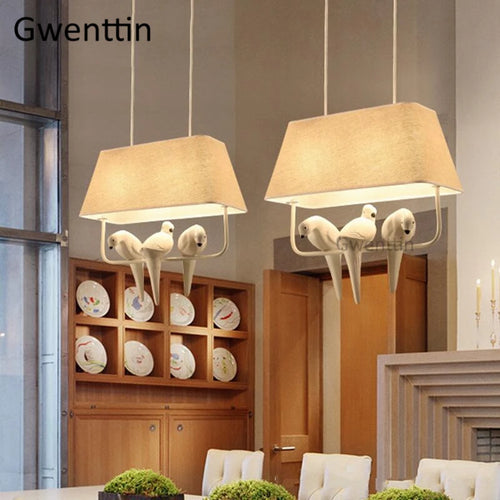 Decorative bird-shaped pendant light for modern interiors - vue 5 sur 9