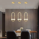 Modern gold decorative LED pendant light for indoor use