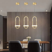 Modern gold decorative LED pendant light for indoor use