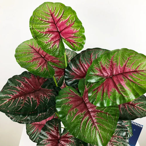 Artificial monstera and palm tropical leaves for indoor decoration - vue 6 sur 18