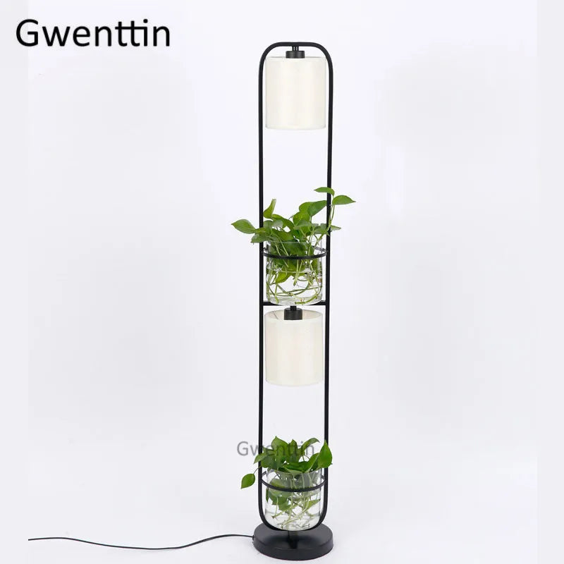 Modern glass LED floor lamp for interior decoration