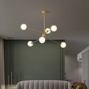 Nordic wrought iron chandelier in modern sputnik style