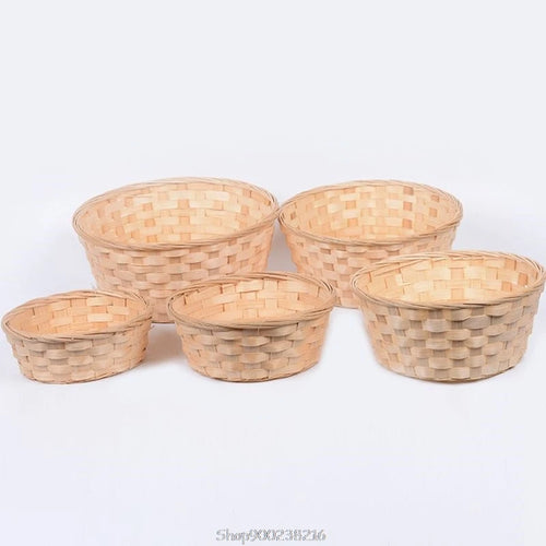 panier en bambou tressé pour pain et collations - vue 3 sur 7