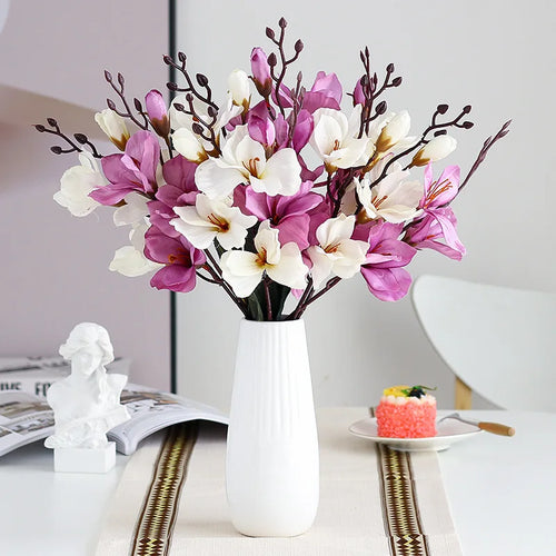 5 forks heads tangpu magnolia wedding floral decoration - vue 2 sur 10