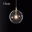 Modern vintage clear glass bubble pendant light