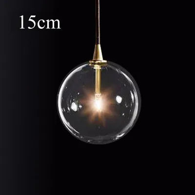 Modern vintage clear glass bubble pendant light