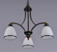 Classic iron and glass chandelier for indoor decoration