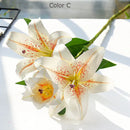 Artificial silk lily flower decoration for weddings, photography and crafts