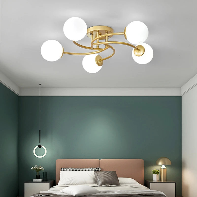 Simple nordic glass LED ceiling light