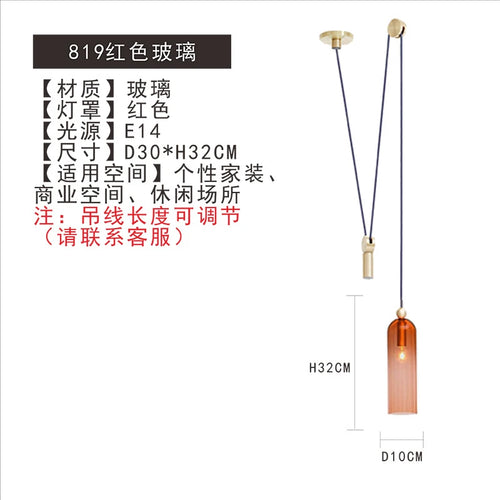Glass and metal pendant light for modern interior decor - vue 14 sur 25