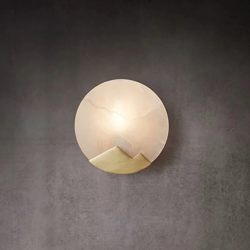 Modern decorative copper and marble wall light