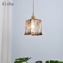 Retro glass pendant light industrial style for decorative interiors