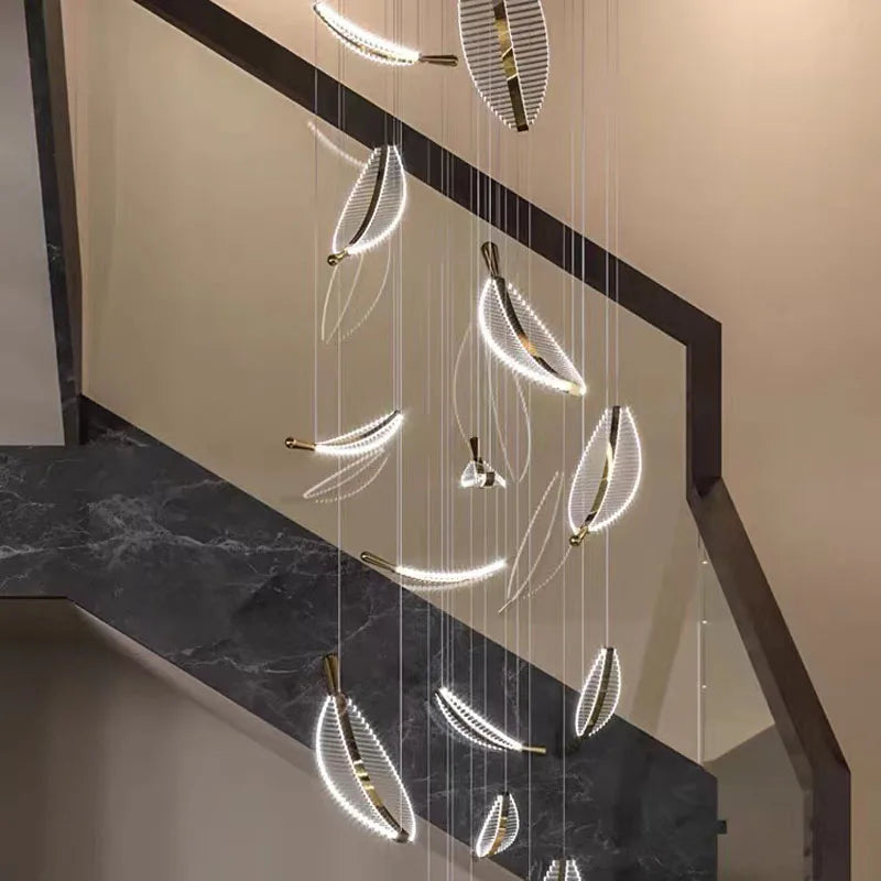 Elegant pendant light for staircase and modern spaces
