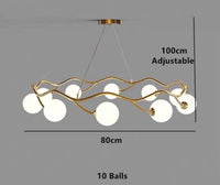 Modern white glass chandelier artistic decoration for interiors