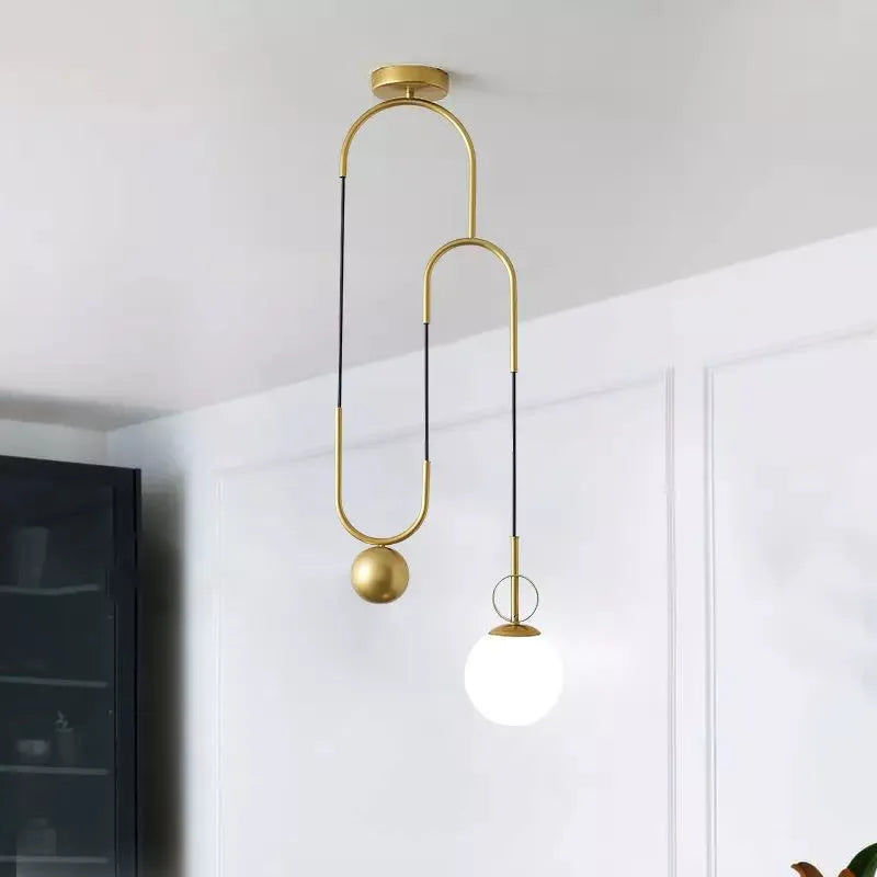 Creative glass ball pendant lamp for indoor use