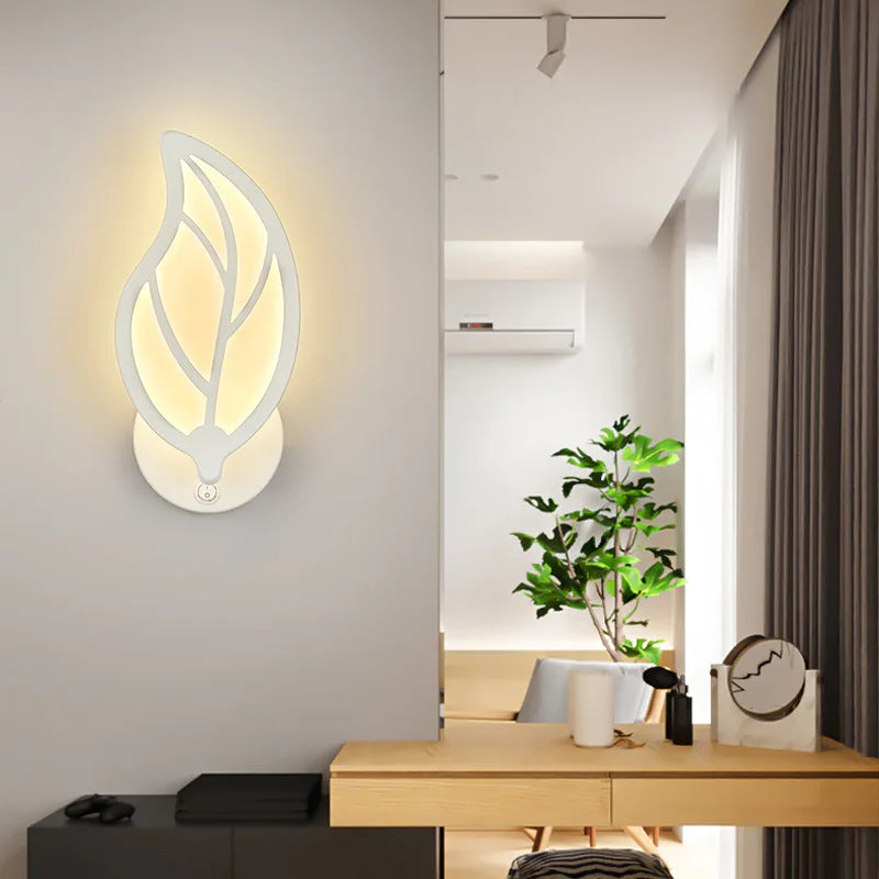 Modern LED wall light with minimalist switch