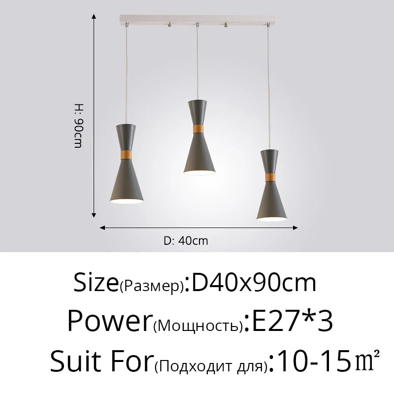 suspension moderne en bois créative macaron