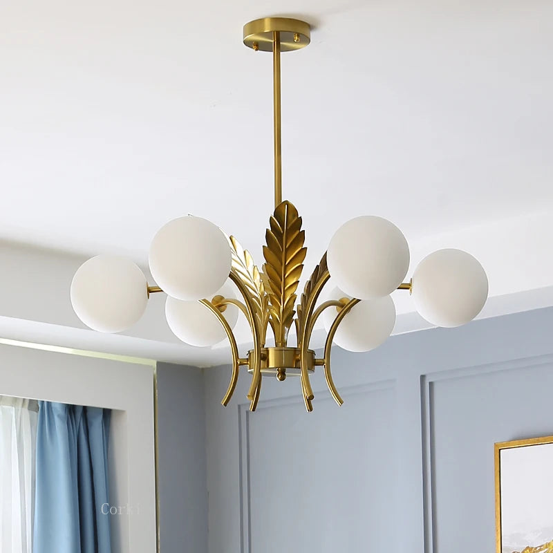 modern glass chandelier minimalist design for elegant interior - vue 3 sur 10