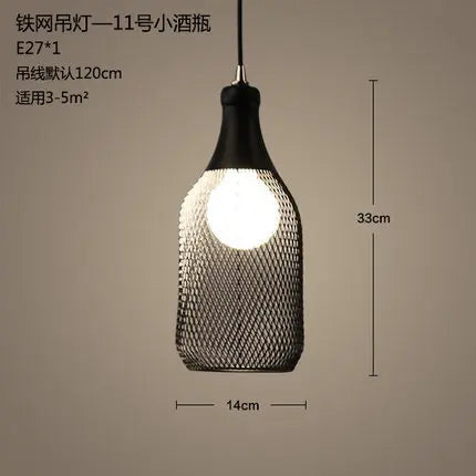 Retro loft birdcage chandelier in creative minimalist iron - vue 16 sur 18