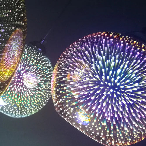 Modern nordic decorative LED pendant lamp fireworks design - vue 5 sur 9