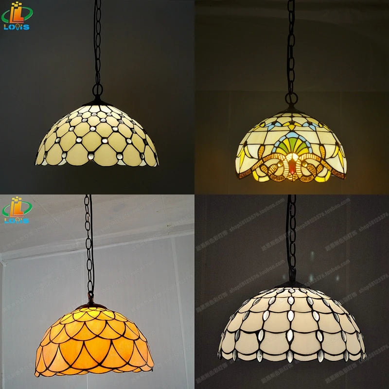 Antique Tiffany chandelier for restaurant, café, bar and hallway
