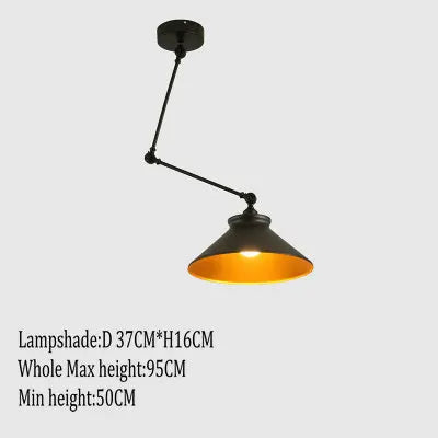 Foldable nordic aluminium pendant light with long LED arm - vue 13 sur 17