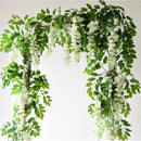 Artificial wisteria garland for floral and festive decoration