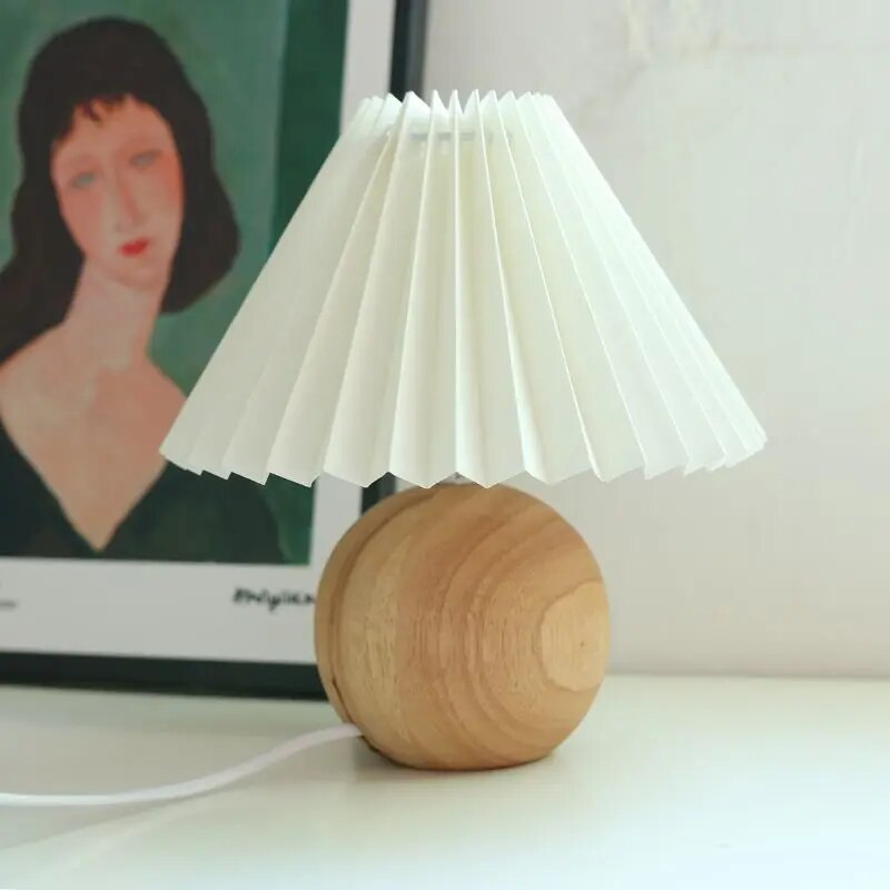 Korean pleated table lamp - vue 12 sur 25