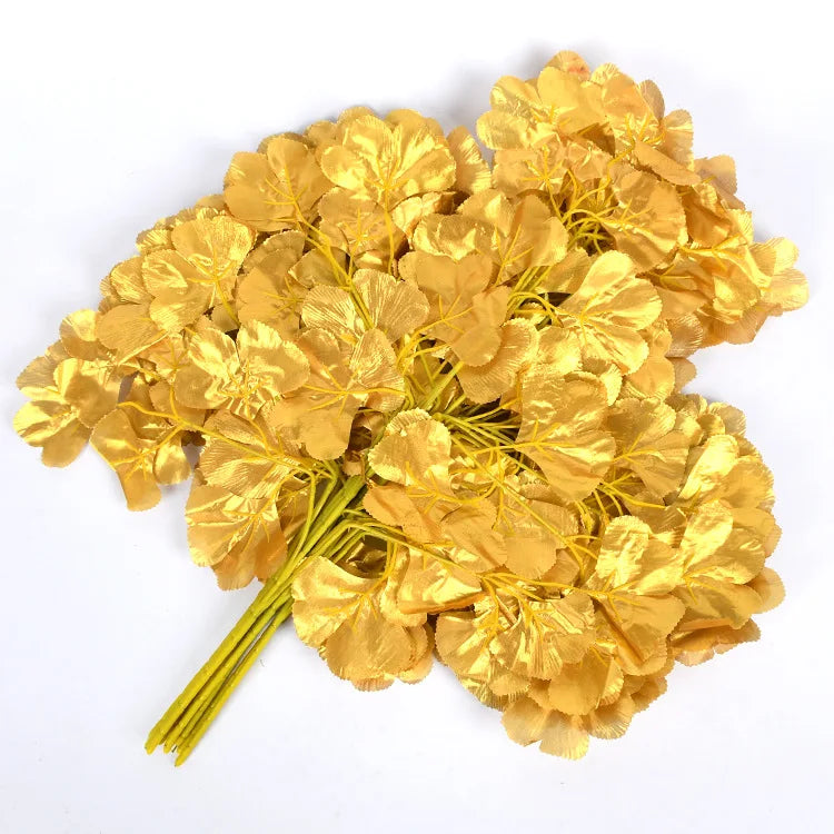 Set of 12 artificial maple leaves for autumn decoration - vue 19 sur 19