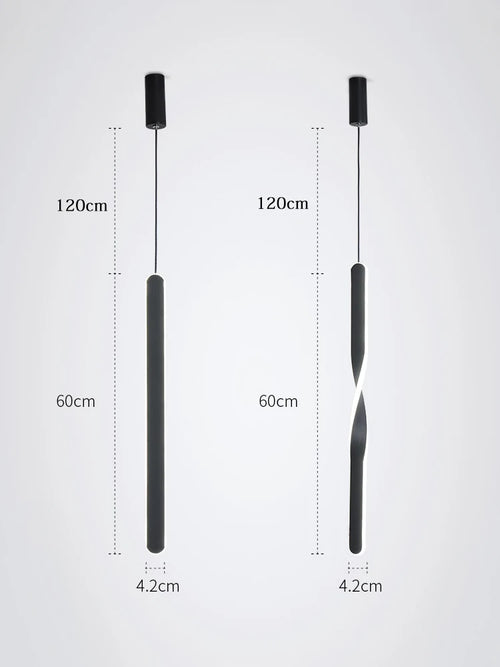 Nordic modern pendant light minimalist LED decor - vue 5 sur 11