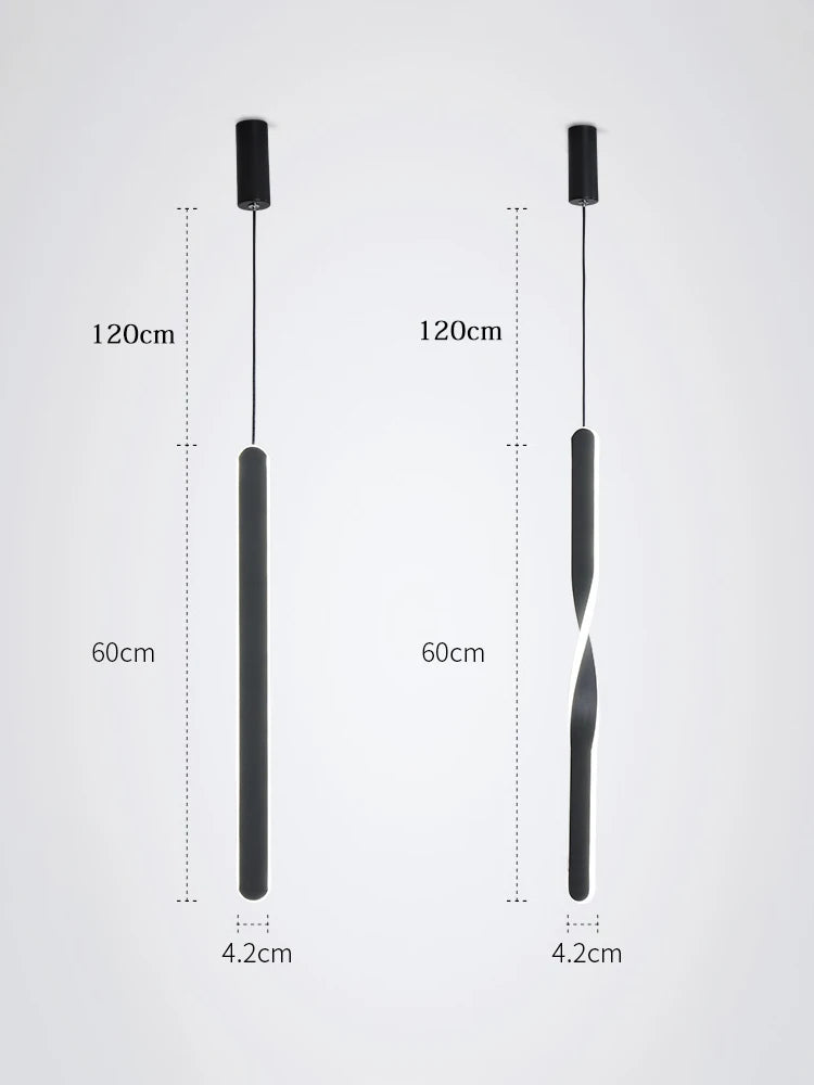 Nordic modern pendant light minimalist LED decor - vue 4 sur 11