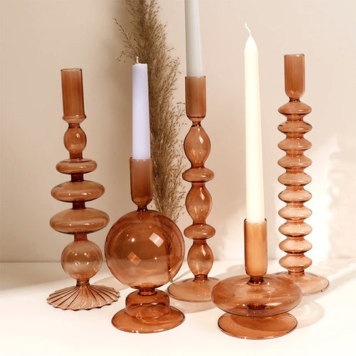 Glass candle holders for festive table decoration - vue 2 sur 11