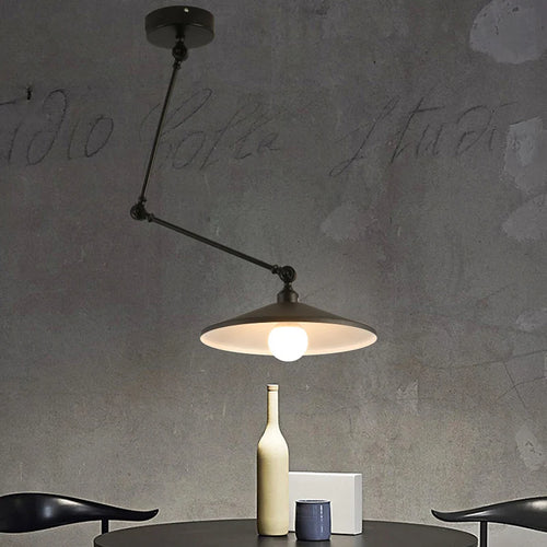 Foldable nordic aluminium pendant light with long LED arm - vue 5 sur 17