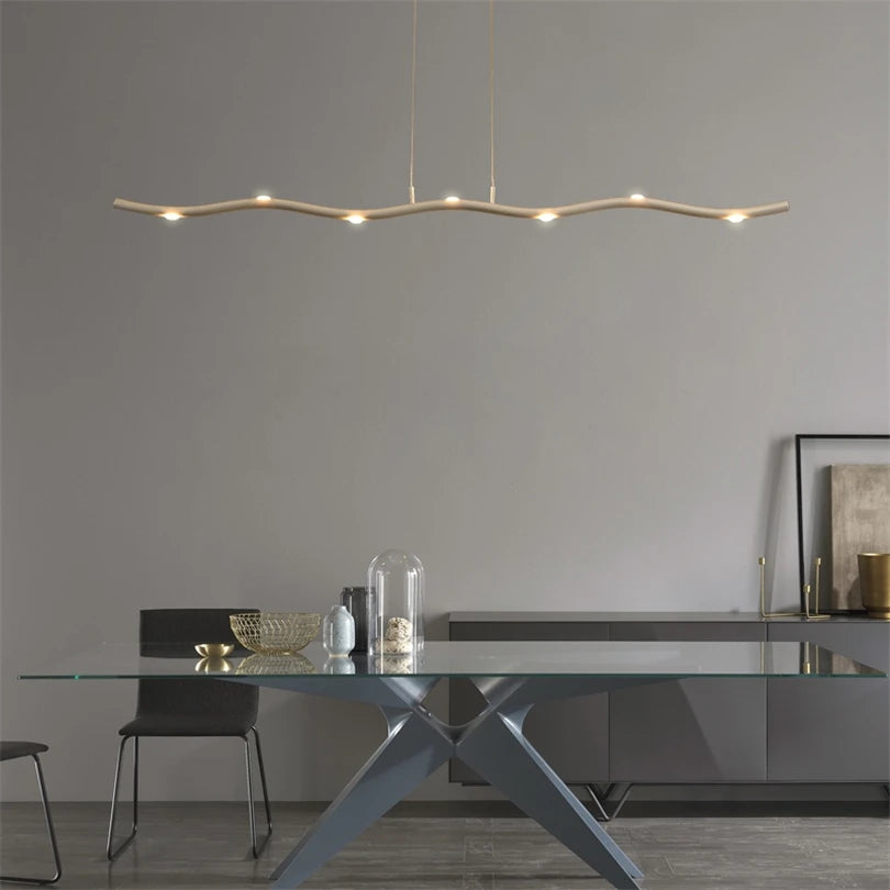 Post-modern simple curve LED pendant light