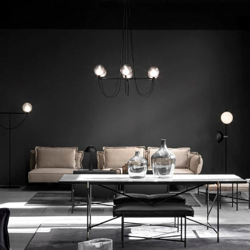 Nordic style glass chandelier for modern and elegant interiors - vue 3 sur 5