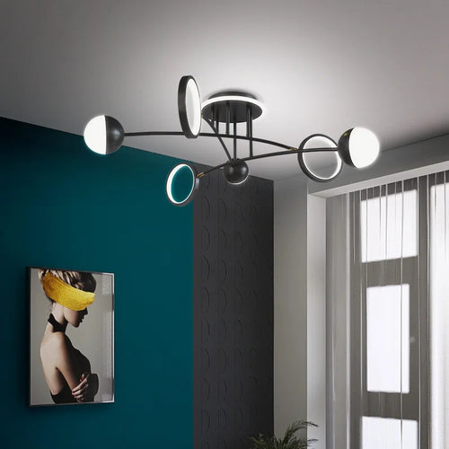 Modern decorative ceiling light for interiors and LED lighting - vue 4 sur 12