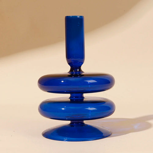 Glass candle holders for romantic decoration and parties - vue 9 sur 14