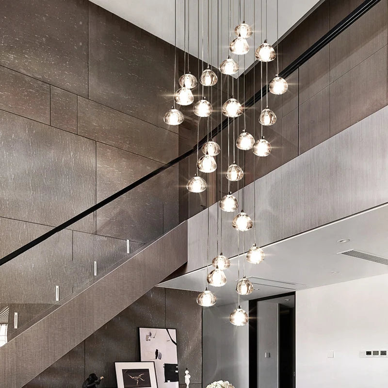 Modern LED crystal chandelier with elegant design for refined spaces
