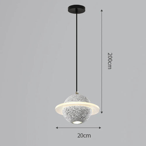 Planet resin pendant light for modern interior decor - vue 11 sur 18
