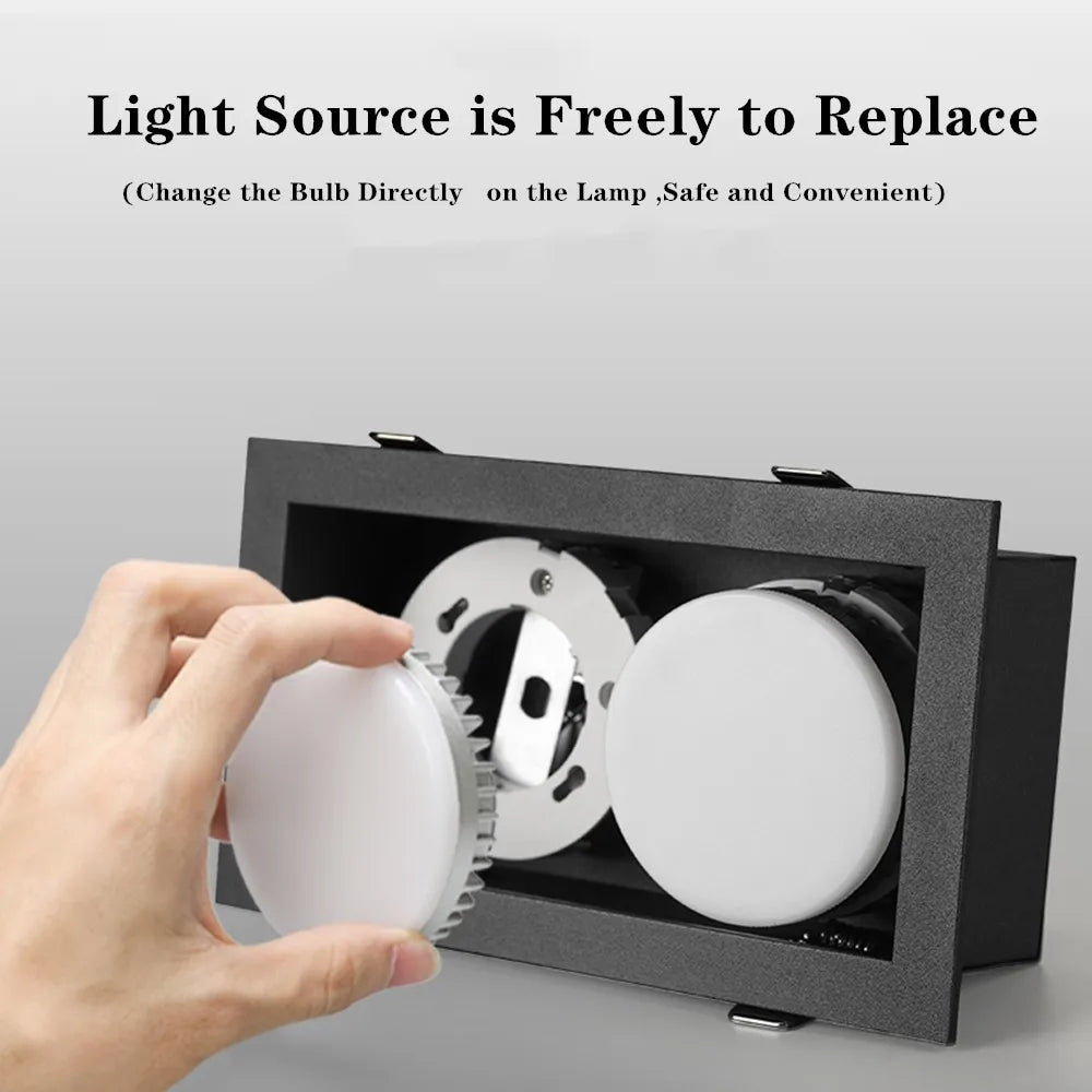 Recessed anti-glare LED ceiling spotlight