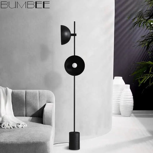 Wooden LED floor lamp European loft style - vue 2 sur 7
