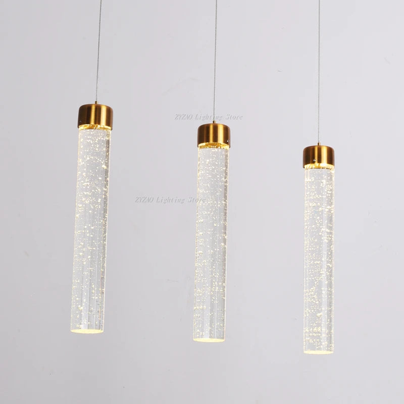 Modern bubble crystal pendant light for bars and cafés