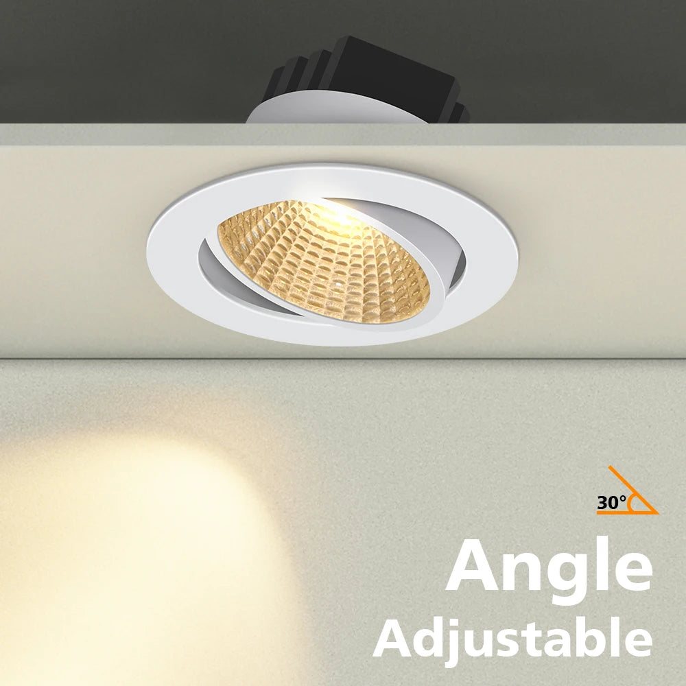 Super bright recessed LED dimmable downlight COB