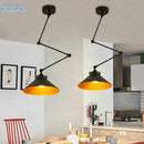 Foldable nordic aluminium pendant light with long LED arm