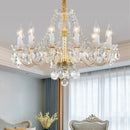 Gold crystal chandelier for elegant interior decoration