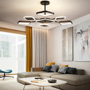 modern square led chandelier with dimmable intensity