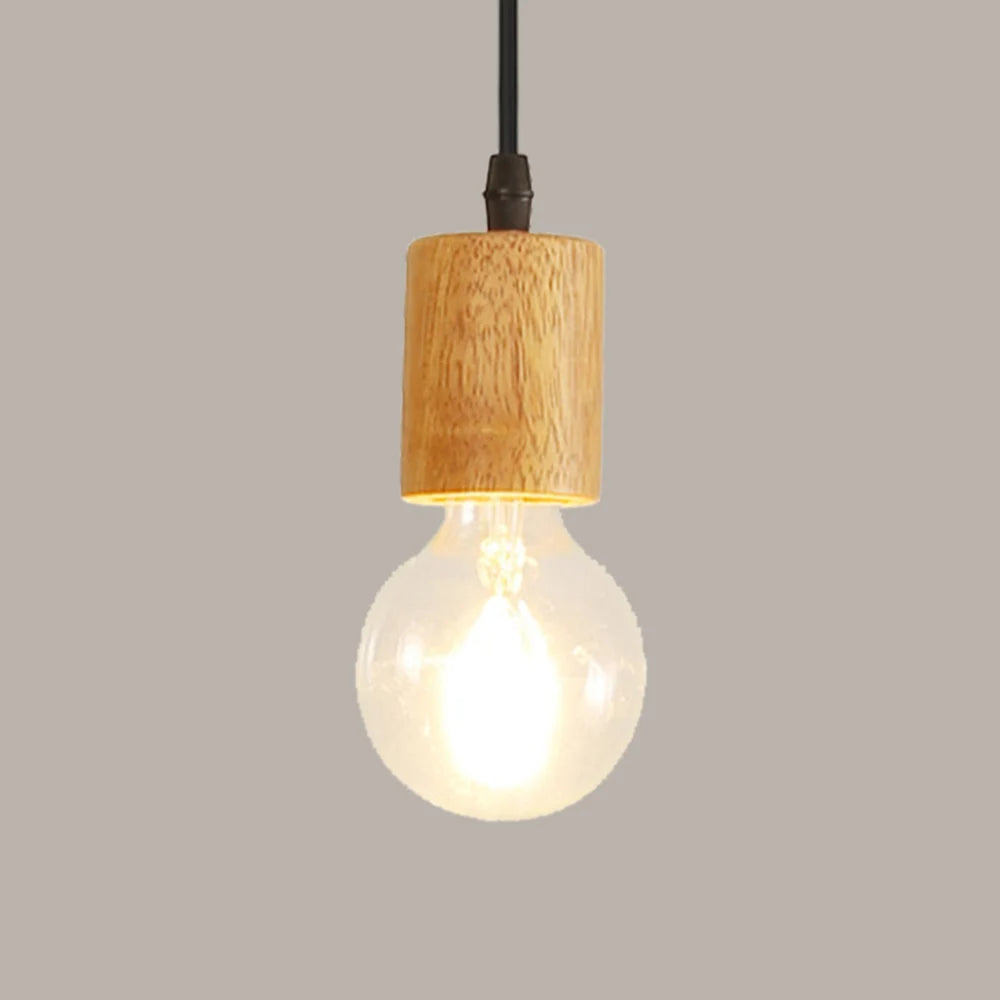 Mengjay vintage industrial rustic wood pendant light - vue 10 sur 10