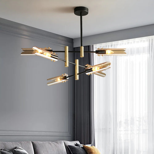 Nordic glass chandelier with creative design - vue 3 sur 12